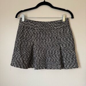 Express Black & White Tweed Skirt